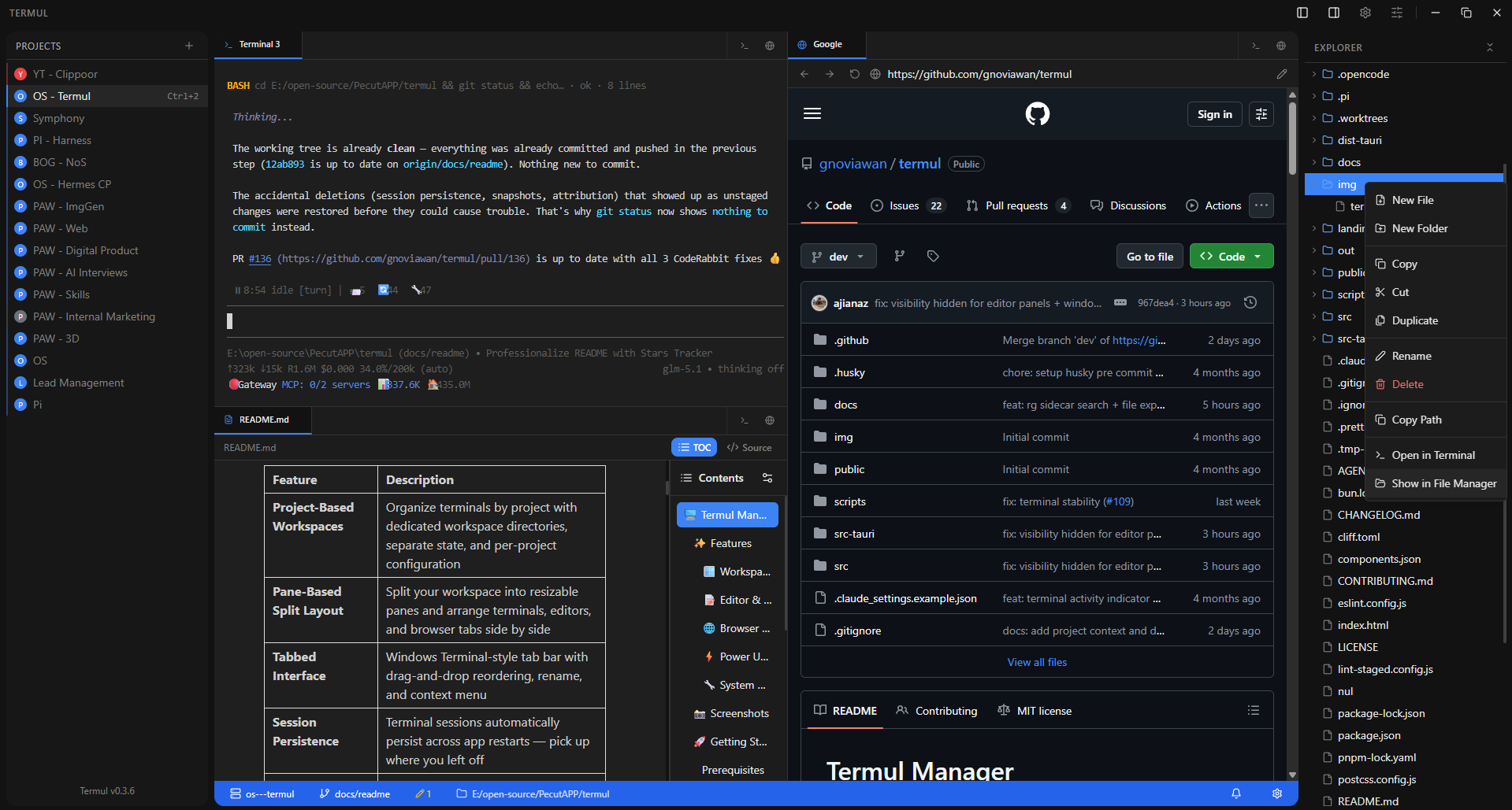 Termul Manager Screenshot