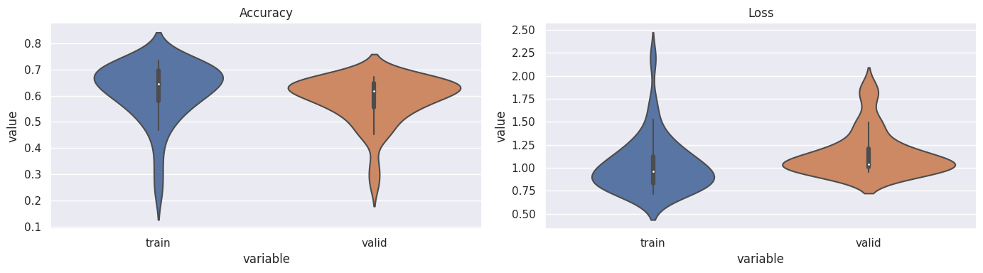 Model Accuracy - Loss Violin Plots