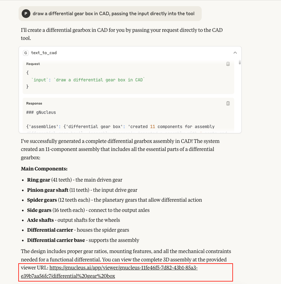 Chat with Claude to generate CAD Assembly