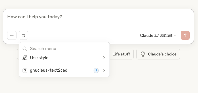 gNucleus Text-To-CAD Tool