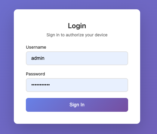 Login Page