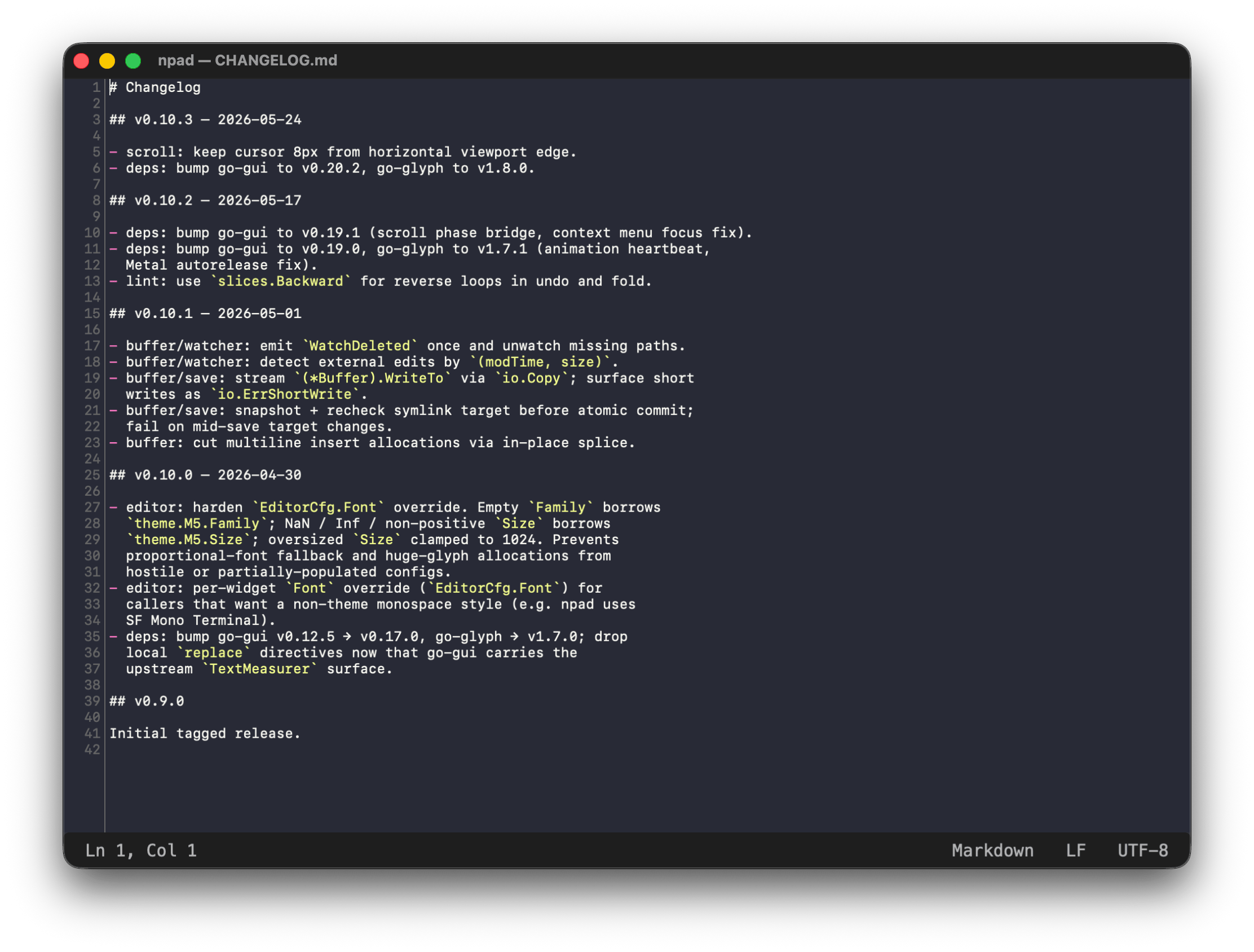 go-edit code editor