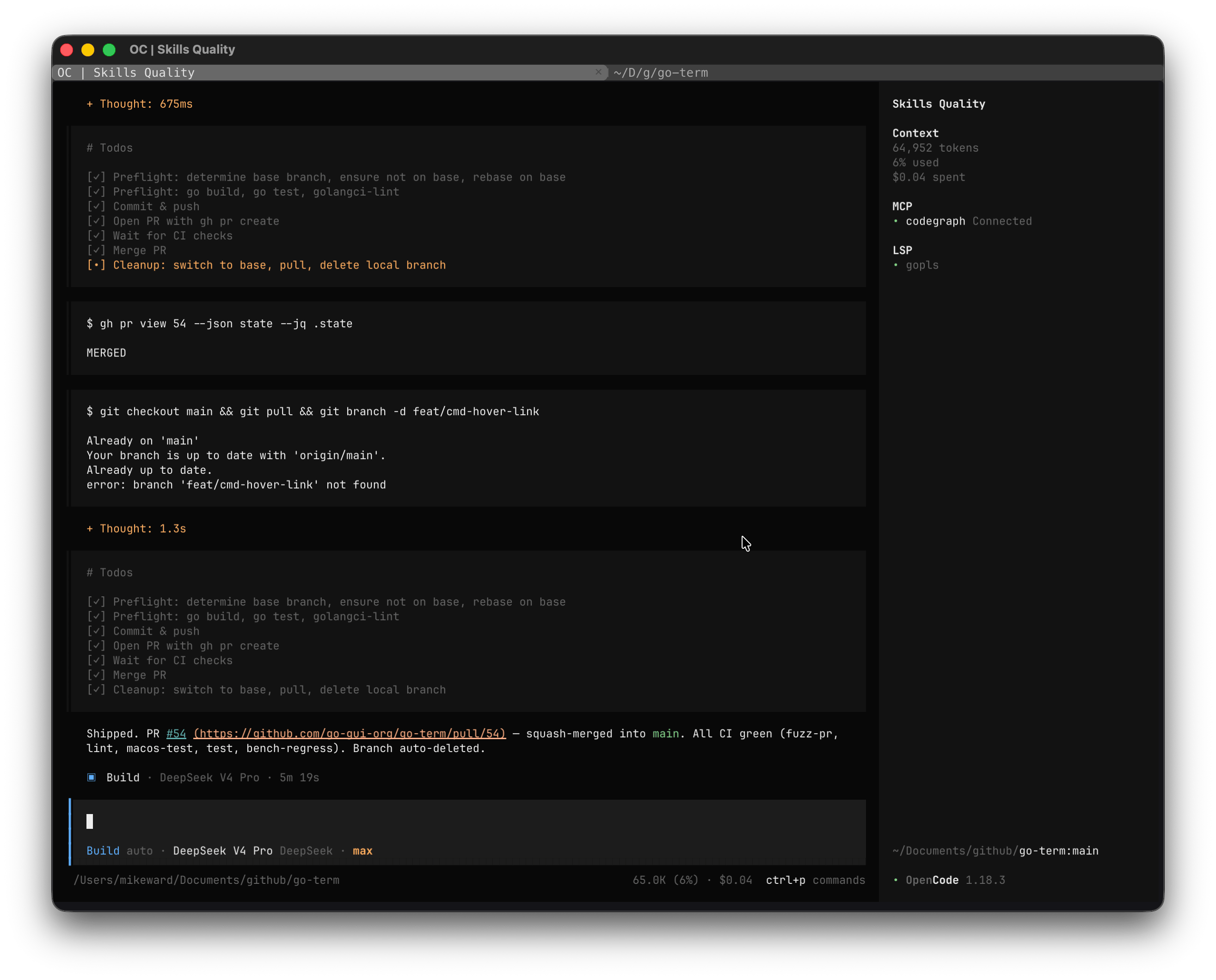 go-term terminal emulator