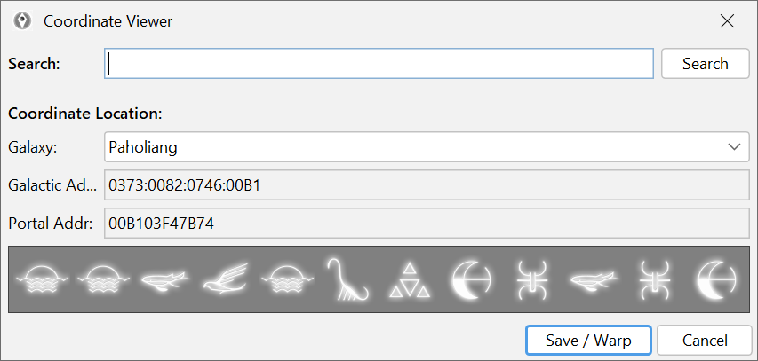 Change Coordinates and Galaxy