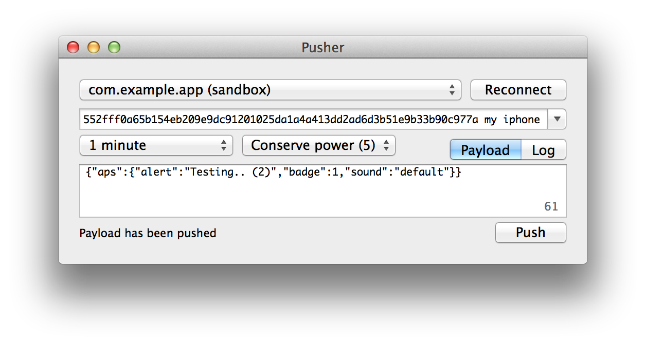 Pusher OS X