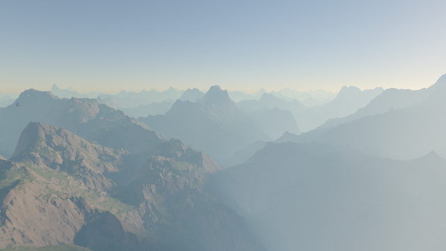 Eroded mountains