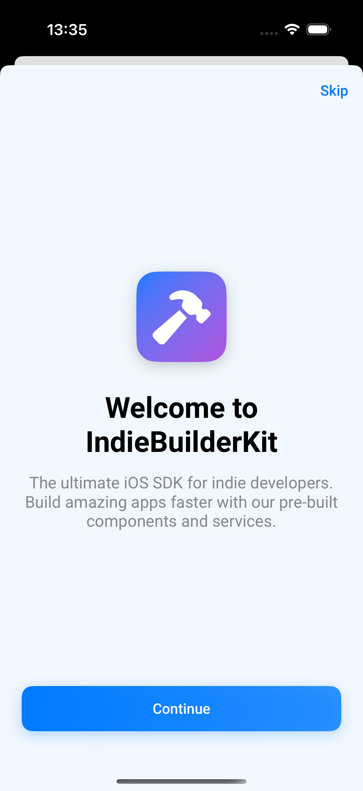 Onboarding flow