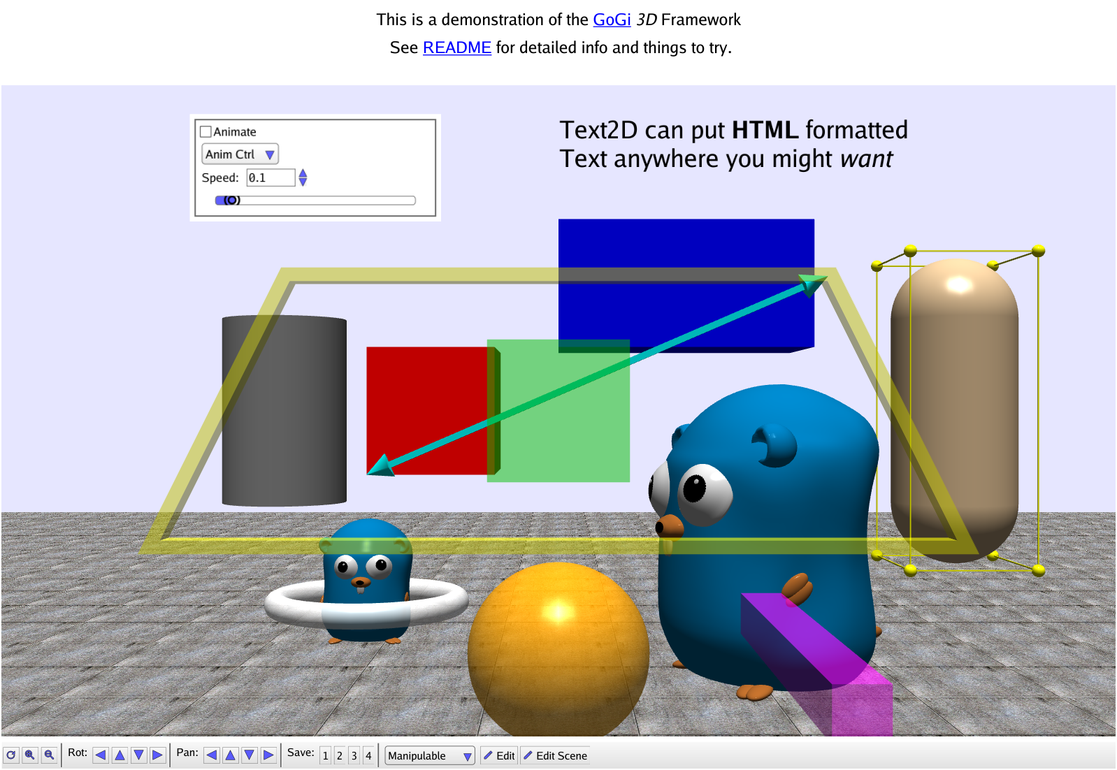 Screenshot of Gi3D demo