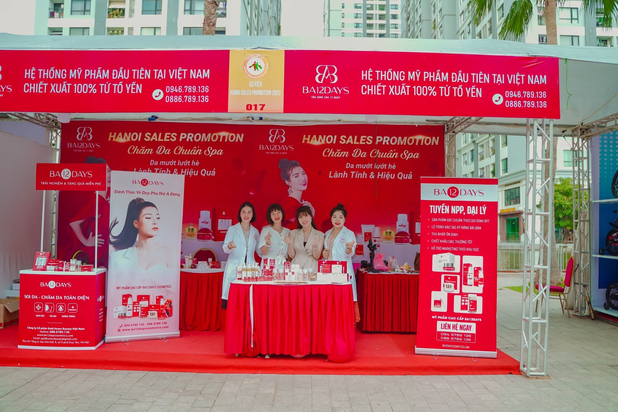 Gian hàng BA12DAYS tại sự kiện trải nghiệm sản phẩm