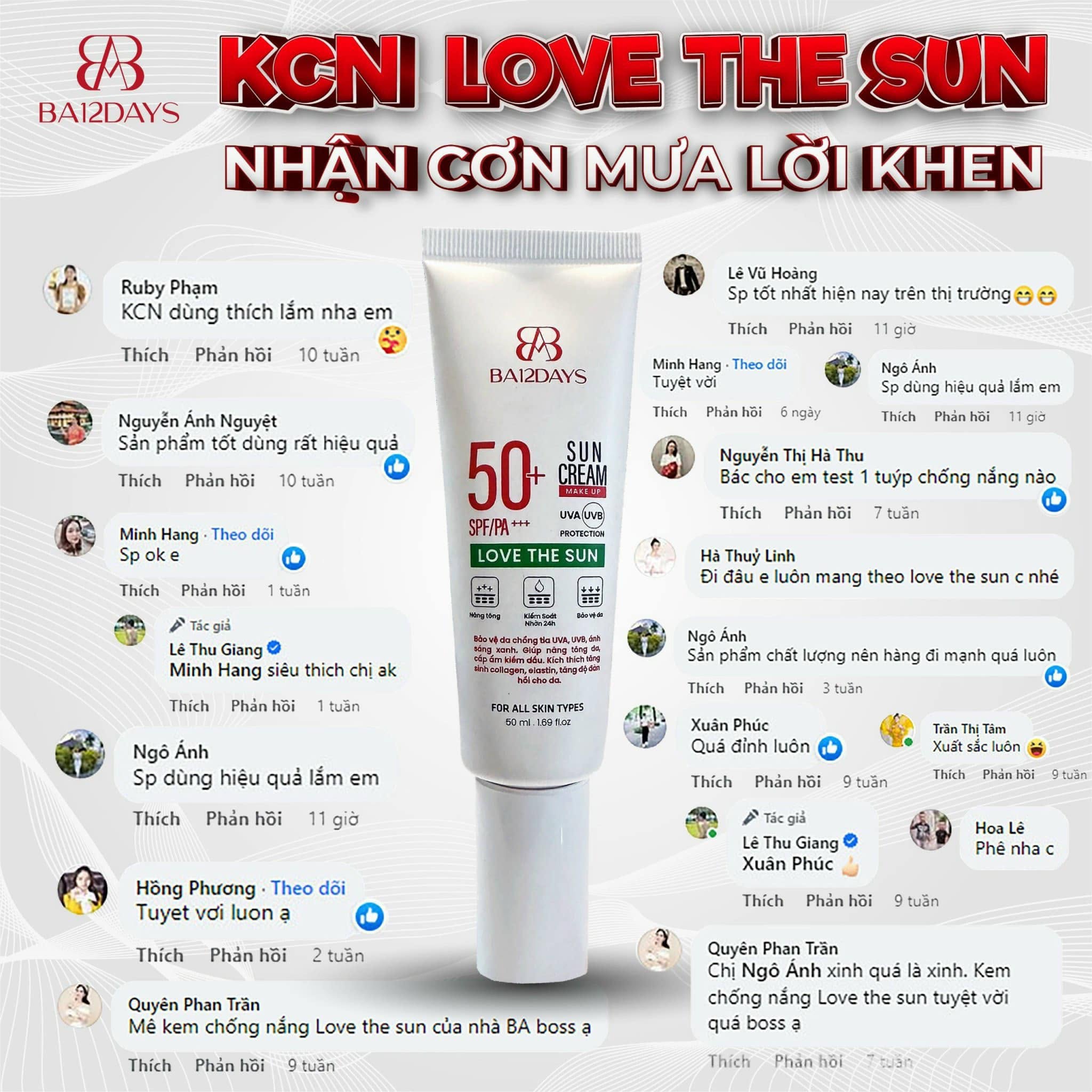 Nhiều khách khen Love The Sun trên Facebook