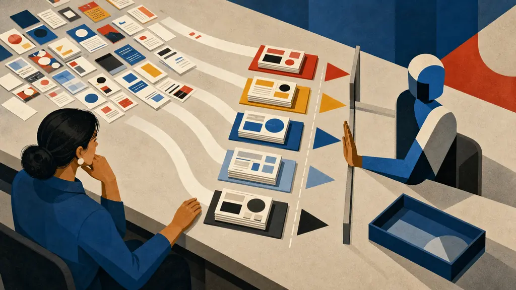 A support lead reviews a ranked queue of recurring customer problems assembled from evidence by a supervised agent.