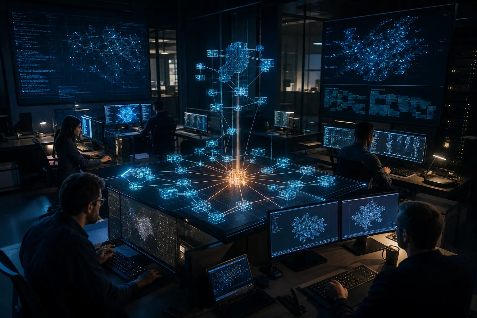 Security researchers examine an isolated software weakness in a controlled cyber laboratory.