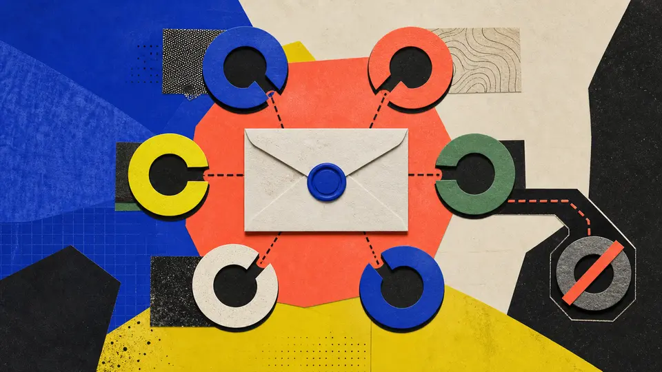 Layered collage of six exact admission rings sealing one purchase envelope while a mismatched ring is diverted
