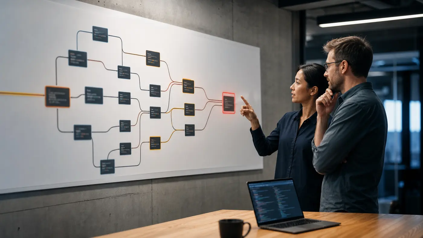 Security engineers trace a branching attack path to one verified code flaw.