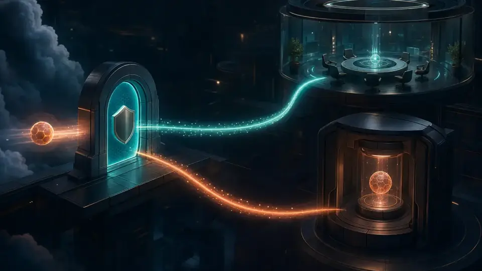 A single external event crossing a guarded gateway before splitting toward a session wake and an isolated agent run