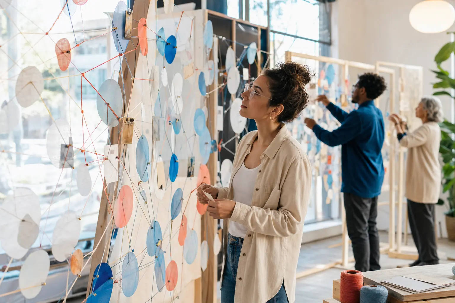 A researcher traces one public conversation through connected community panels.