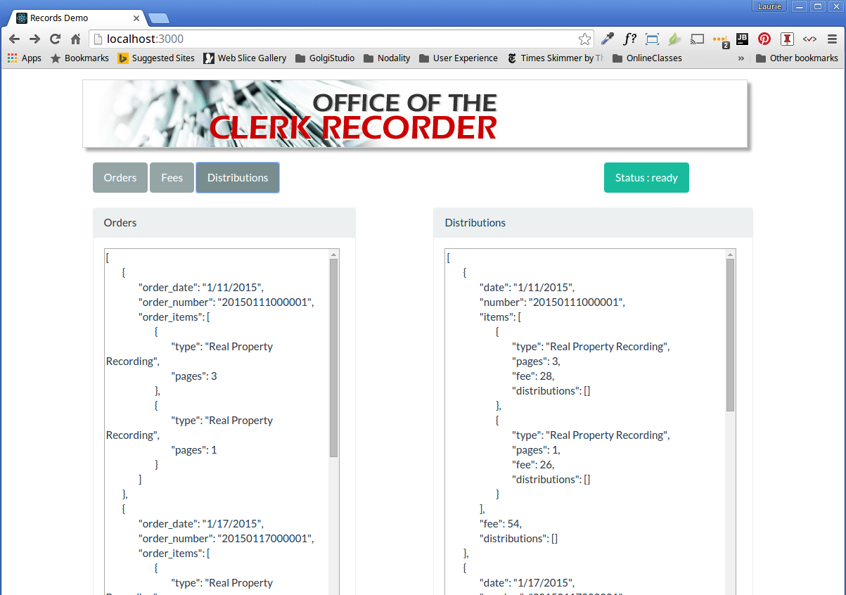 Records Demo screenshot