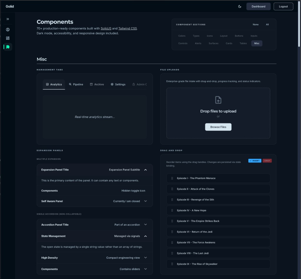 Interactive UI components