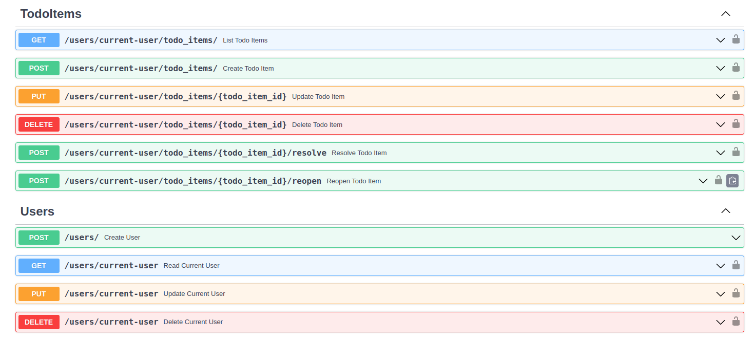 OpenAPI docs