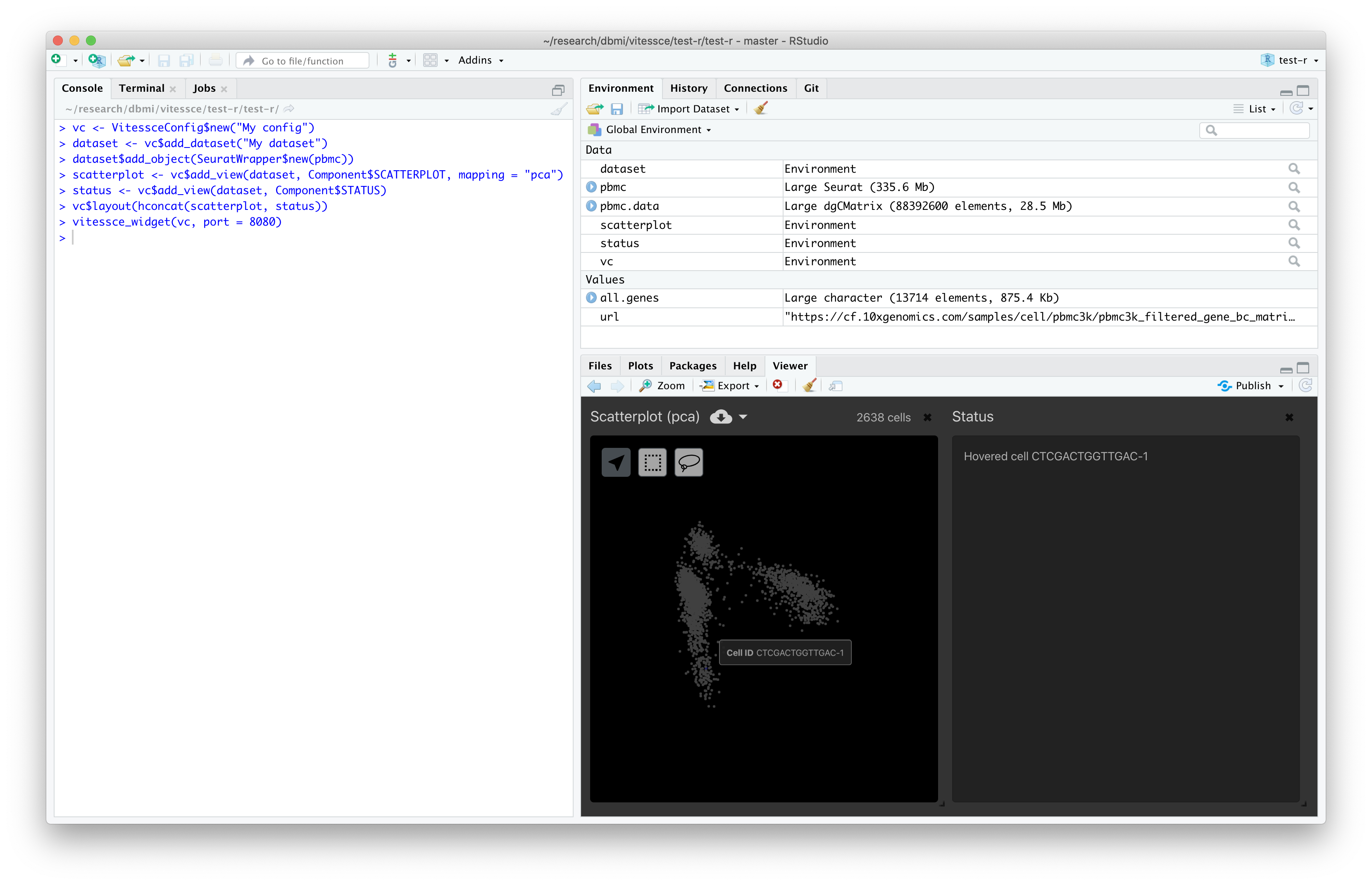 Screenshot of RStudio