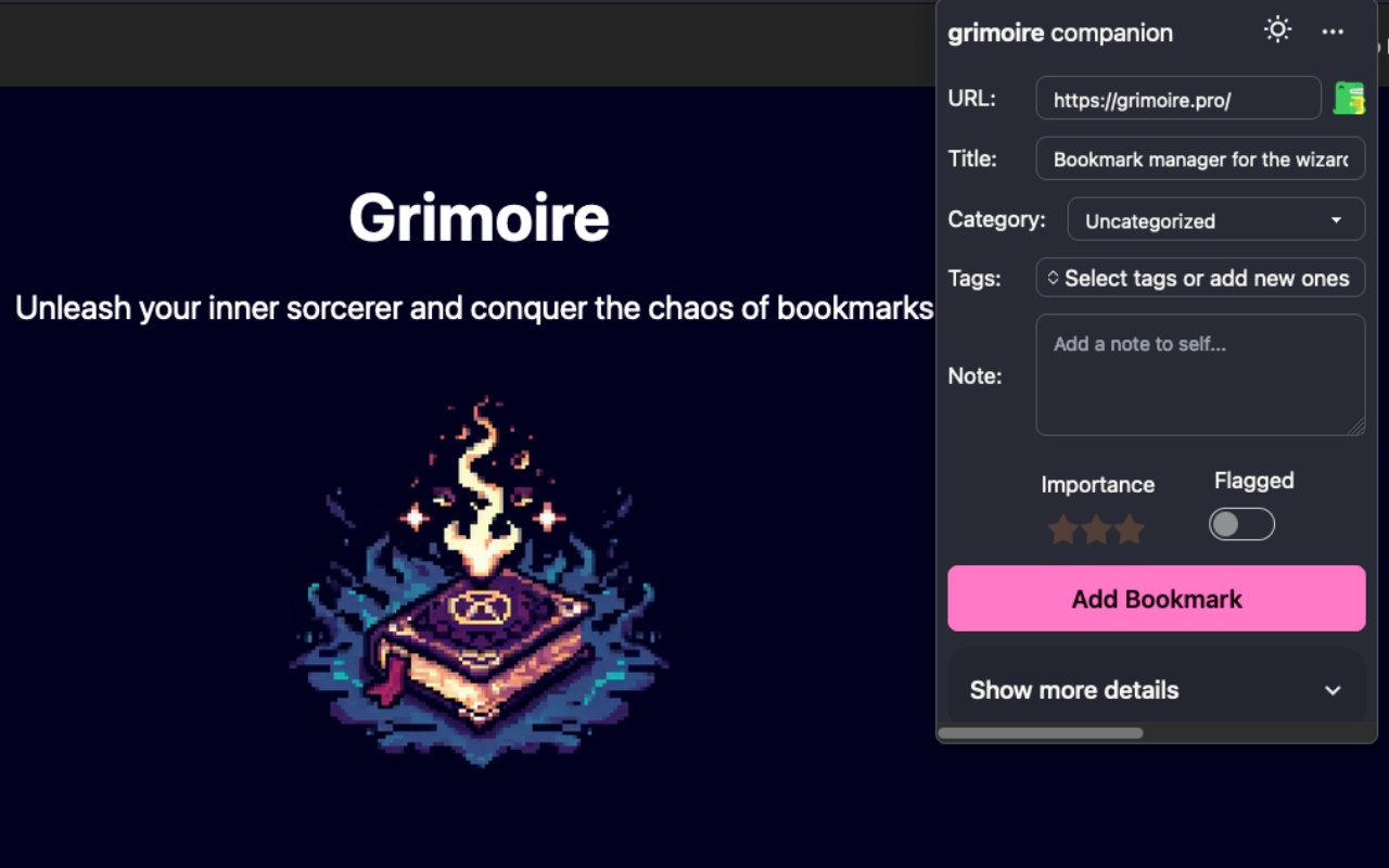 Grimoire Companion Screenshot