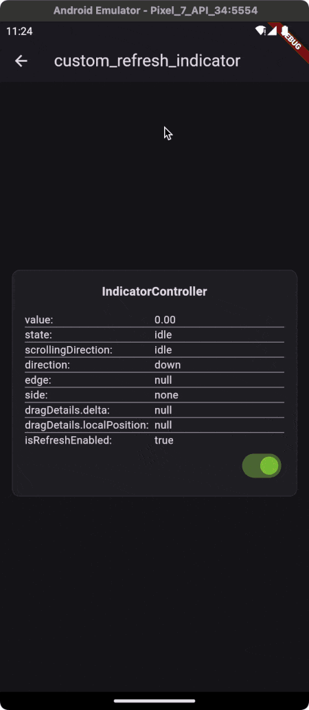 Controller data example