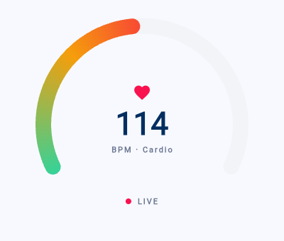 Live heart rate