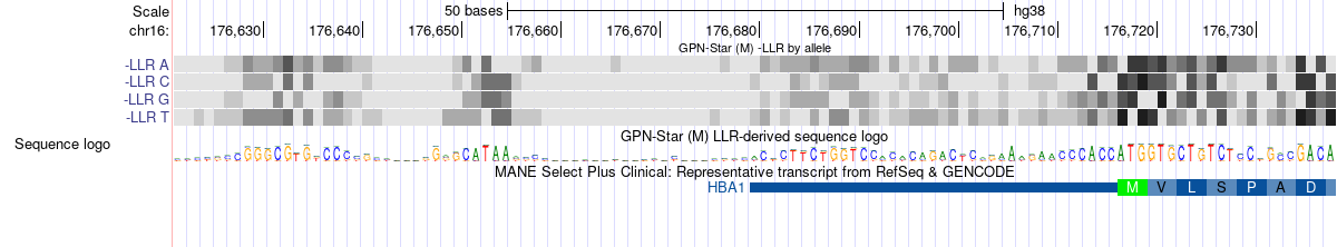 GPN-Star tracks in the UCSC Genome Browser