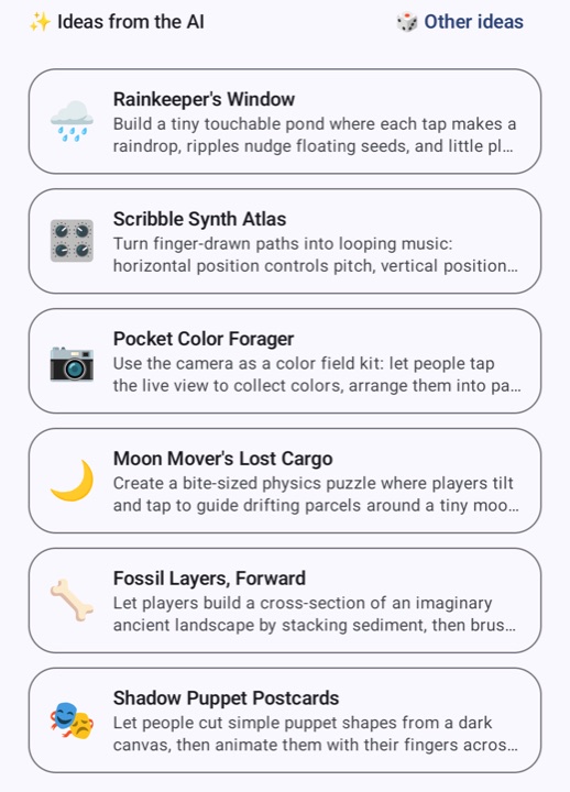 Ideas from the AI
