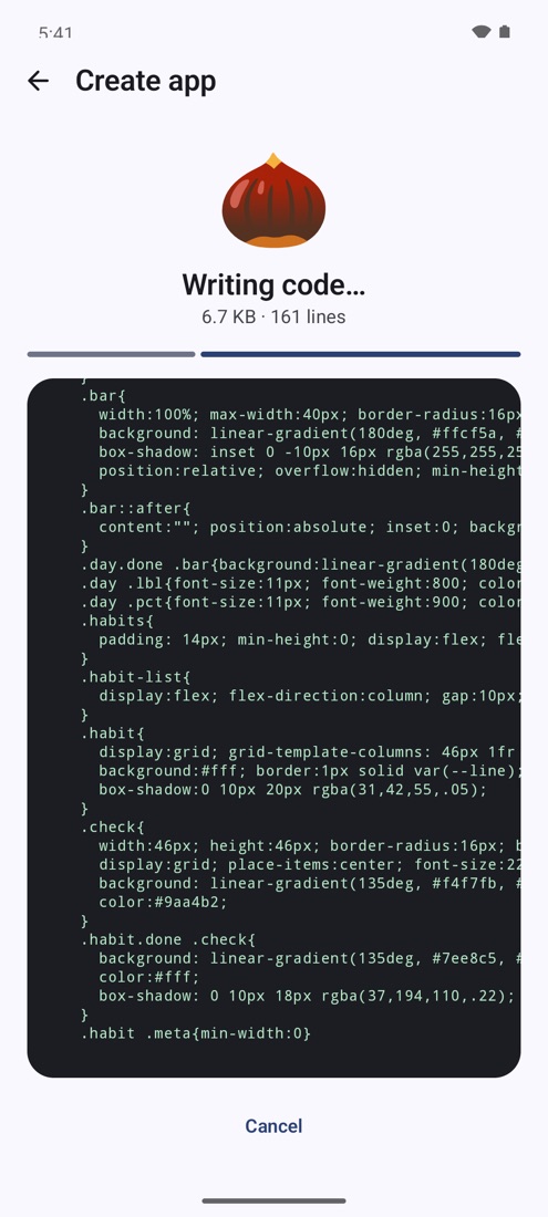 Writing the app live