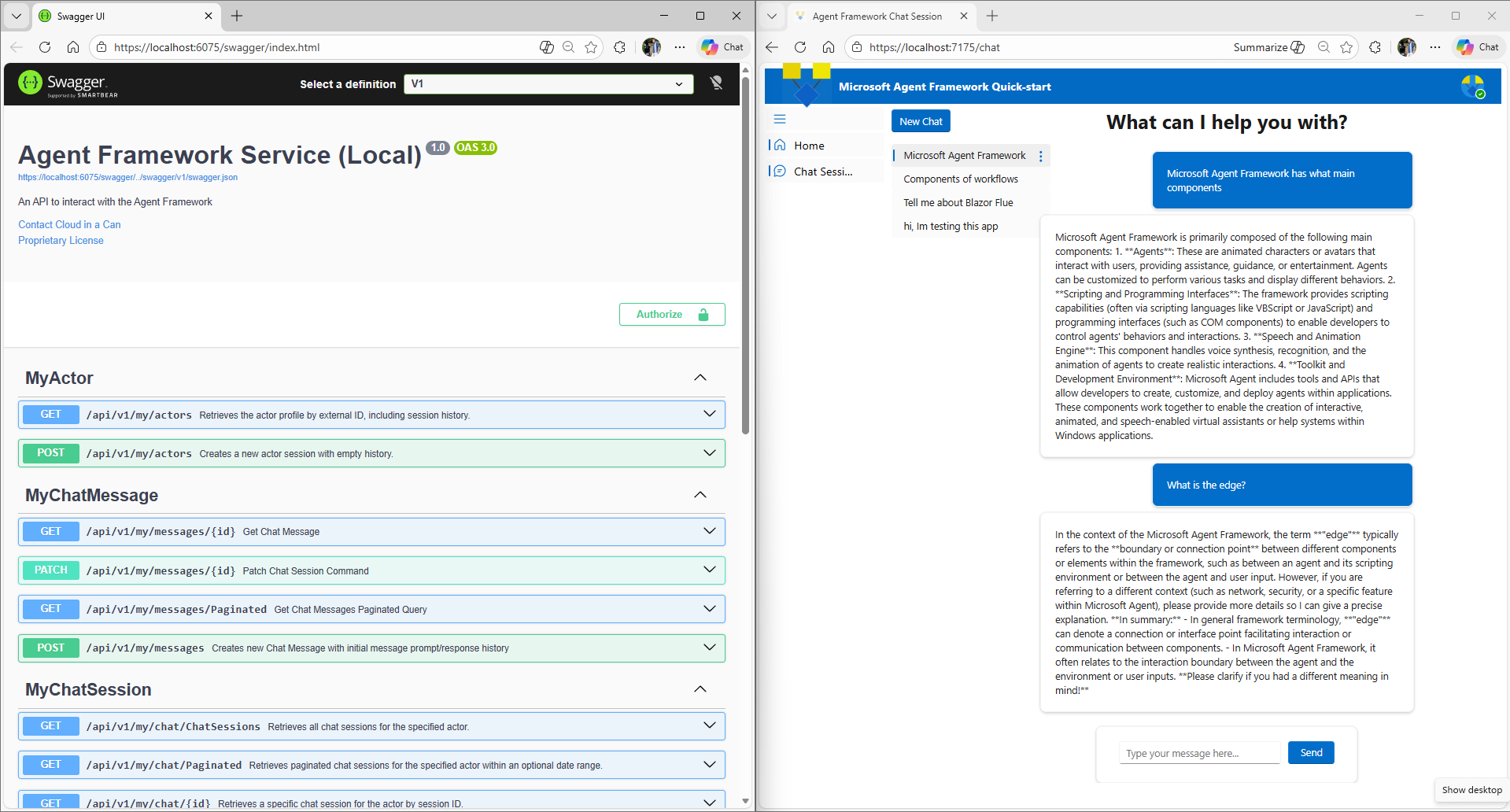 Agent Framework Quick-Start Blazor