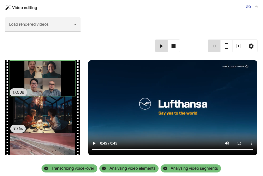 Vigenair UI: Segments in preview
