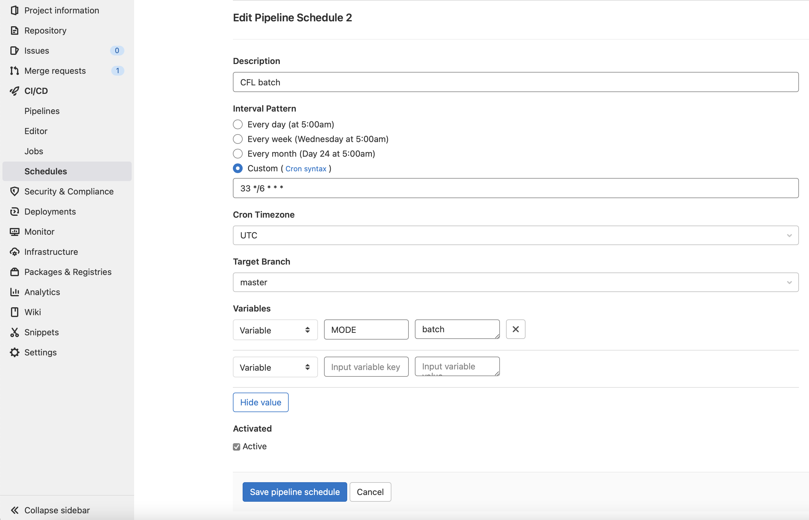 gitlab-schedule-mode