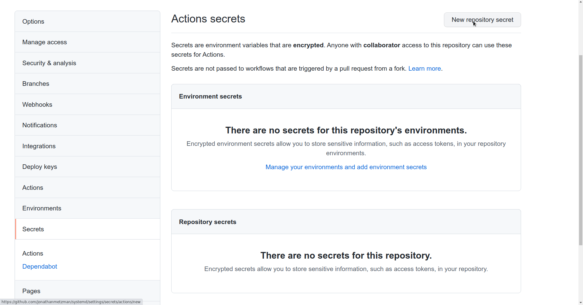 new-repo-secret