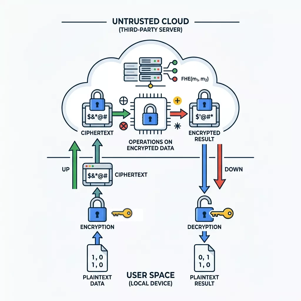 Homomorphic Encryption Loop Graphic