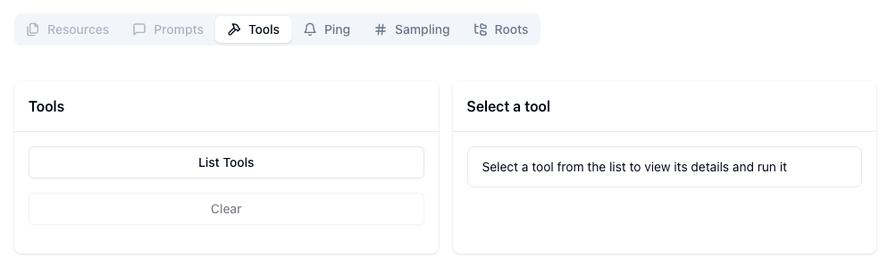 MCP Inspector showing MCP Toolbox tools