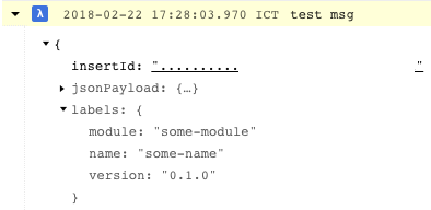 Request log with labels