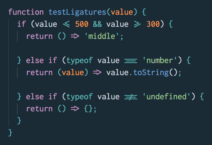 Ligatures sample