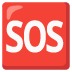 SOS button emoji on Google
