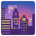cityscape at dusk emoji on Google