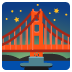 bridge at night emoji on Google