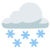 cloud with snow emoji on Google