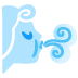 wind face emoji on Google