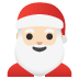 Santa Claus: light skin tone emoji on Google