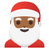 Santa Claus: medium-dark skin tone emoji on Google
