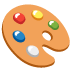 artist palette emoji on Google