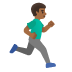 man running facing right: medium-dark skin tone on Google