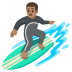man surfing: medium skin tone on Google