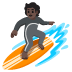 person surfing: dark skin tone on Google