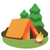 camping emoji on Google